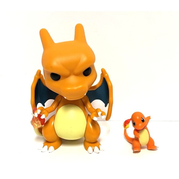 Pokemon Funko Pop Charzard #843 and Charmander Tomy Pocket Monster-Lot 2 - Picture 1 of 8